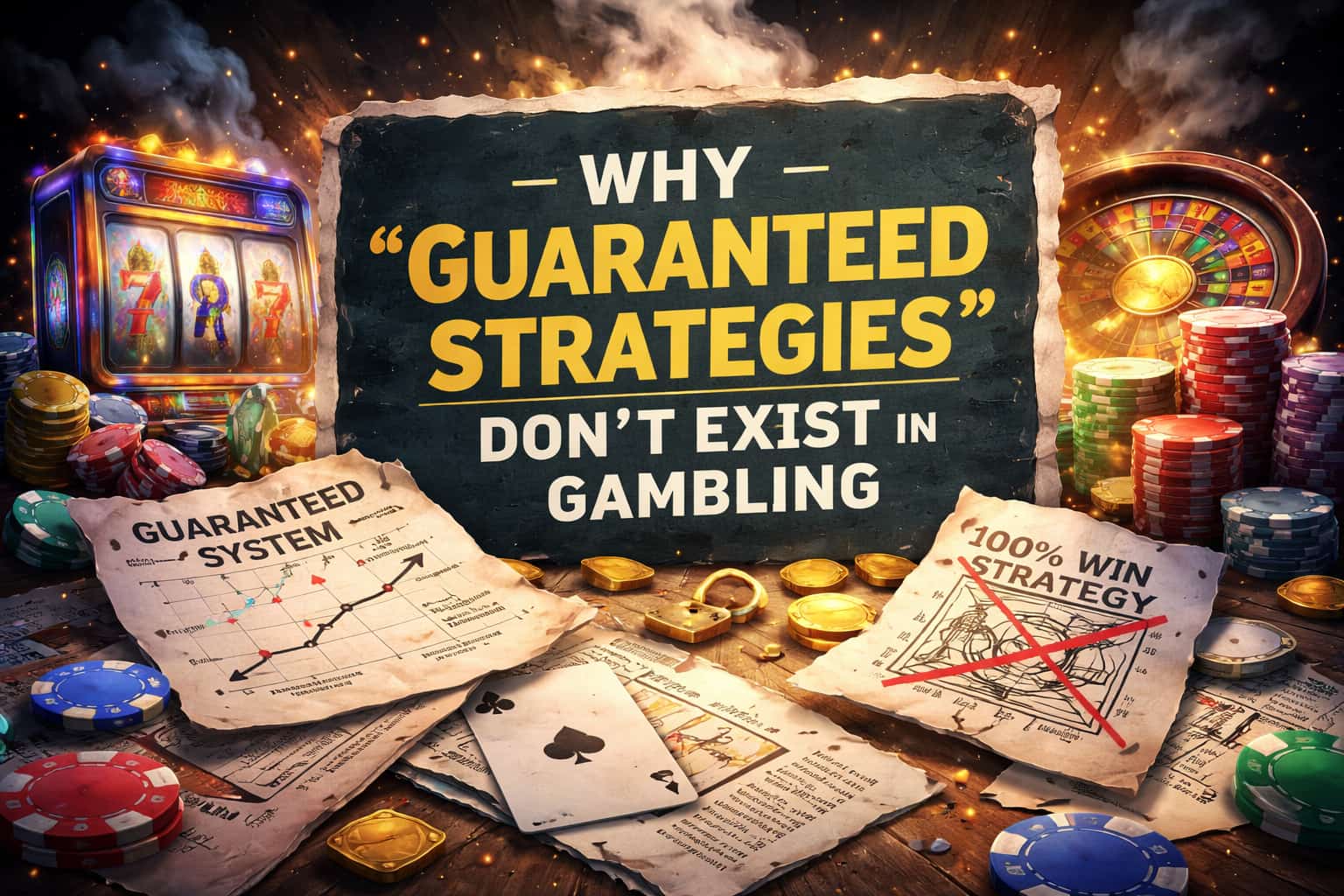 image about false guaranteed gambling strategies